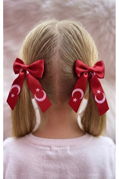 iky aksesuar April 23 Ribbon Bow Buckle Set of 2