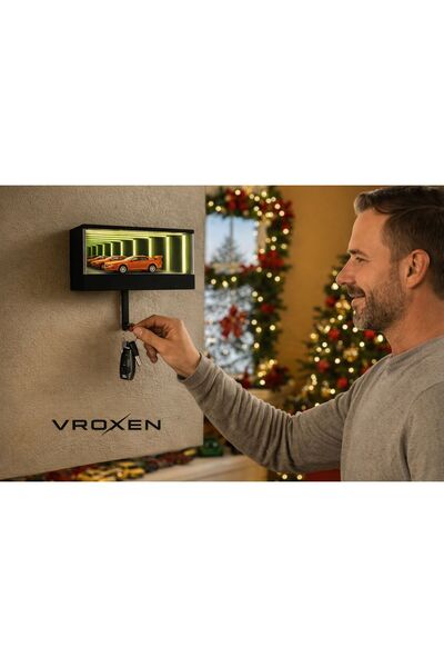 VROXEN Led Sensörlü Sonsuzluk Garaj Anahtarlık, Infinity Mirror Koleksiyon Standı (1:32-1:43-1:64) Uyumlu