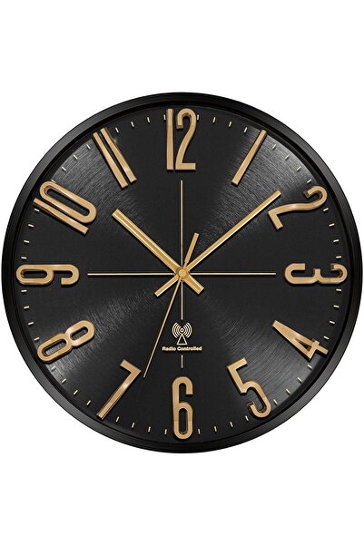 Dotail Ρολόι τοίχου Warminn, Χαλαζία, 30 εκ., Αθόρυβο, Γυαλί και Πλαστικό, Μαύρο