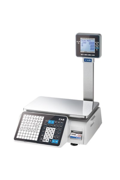 CAS CL3000 30KG 202DPI DİREKT TERMAL ETHERNET LCD EKRAN BOYUNLU BARKODLU TERAZİ