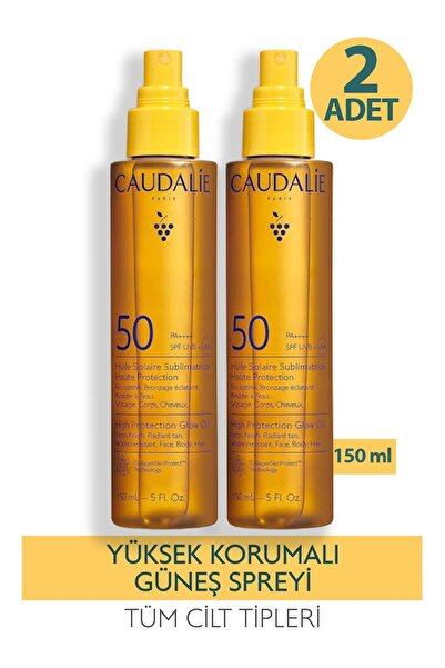 Caudalie High Protection Glow Oil SPF50+ 150 ml 2 Adet