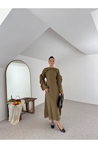 Nesil Women's Long Dress with Flounces