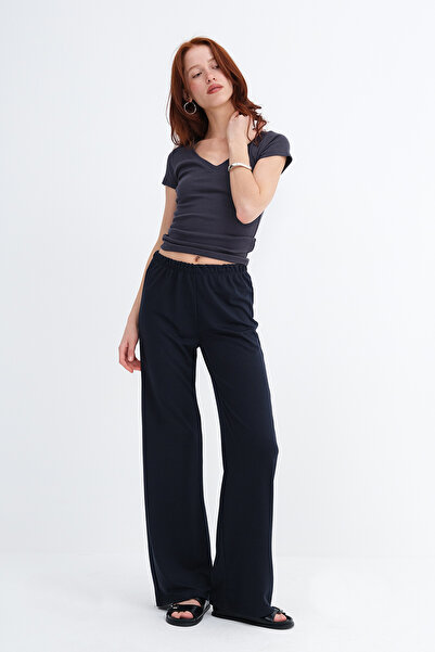 Addax Elastic Waist Trousers Pn9023