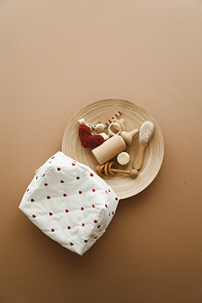 DERY BABY 100% Linen Embroidered Mother Baby Care Bag, Cosmetic Bag and Organ...