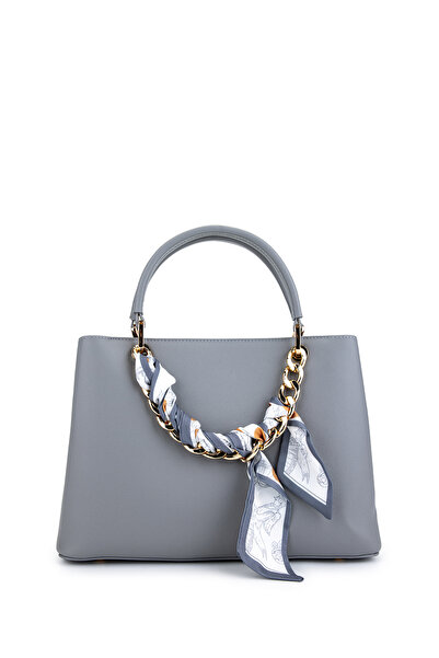 Tamer Tanca Women's Faux Leather Gray Shoulder Bag