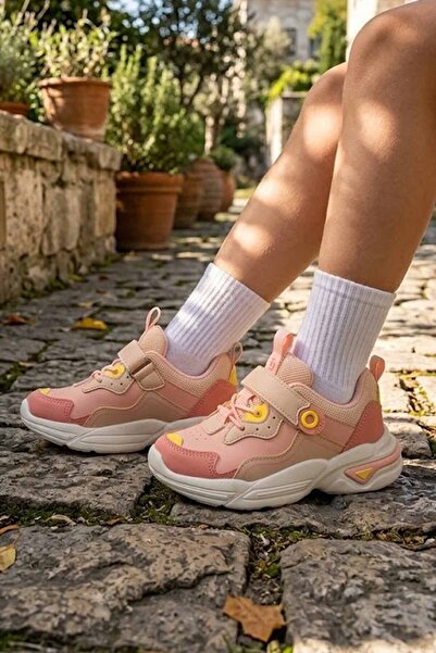 Vicco Girls' Sports Shoes - Powder Light Phylon Sole Velcro Sneaker