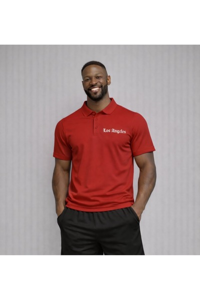 NOFLEN Men's Polo Neck Logo Printed T-Shirt