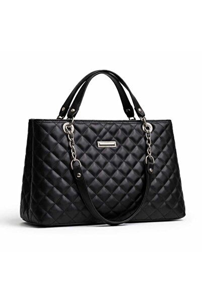 MODAMARKM Stylish Women's Shoulder Bag with Quilted Details and Chain, Lightw...
