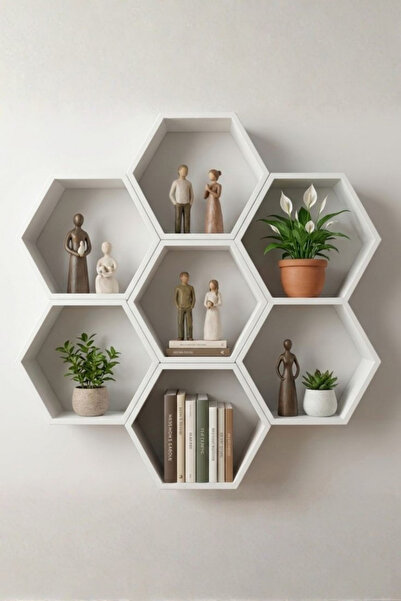 ARTI HOME Duvar Rafı Petek Altıgen Raf 1 Adet