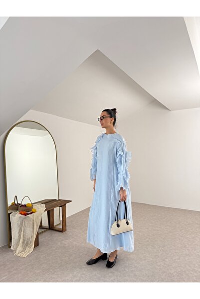 Nesil Women's Long Dress with Flounces