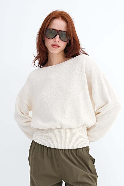 Addax Boat Neck Knitwear Sweater K10349
