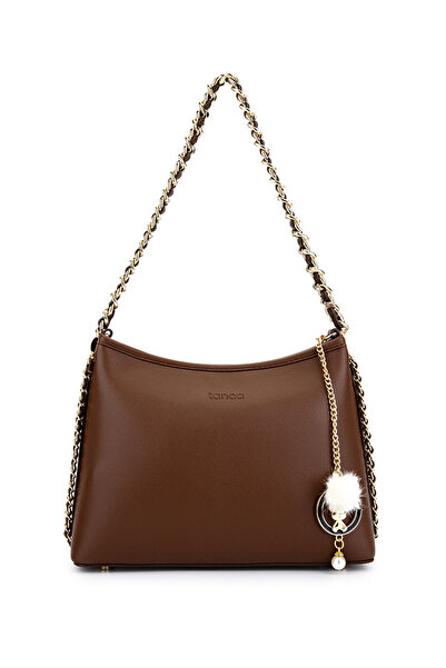Tamer Tanca Women's Faux Leather Brown Shoulder Bag