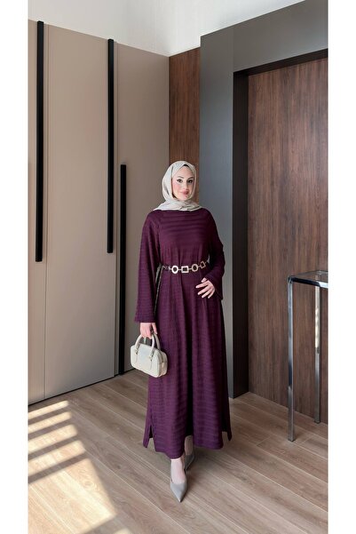 vikitekno Women's Premium Quality Woven Viscose Dress (Belt Included)