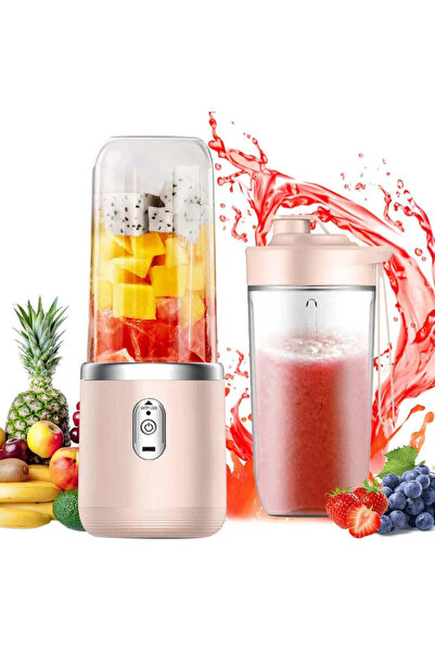 Promagg Μίνι φορητό μπλέντερ με 2 δοχεία, 400 ml, 6 λεπίδες, τροφοδοσία USB-C...