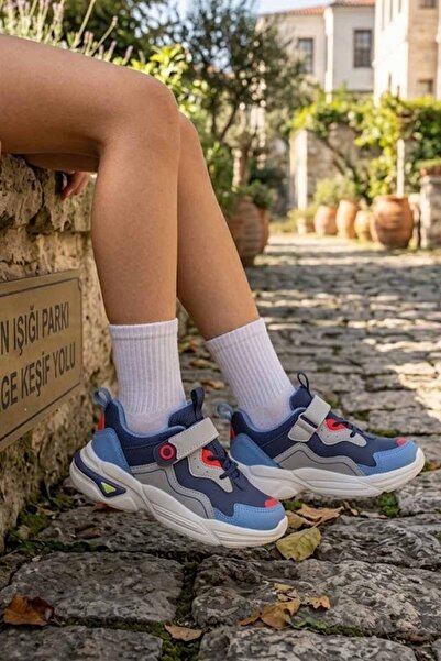 Vicco Boys' Sports Shoes - Navy Blue, Lightweight Phylon Sole Velcro Sneaker