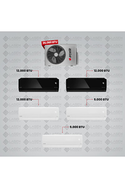 Arçelik 1+5 Multi Sistem Klima /36100 Md Pro Dış Ünite (2 adet 9 BTU BEYAZ+2 ...