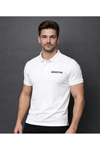 NOFLEN Men's Polo Neck Logo Printed T-Shirt