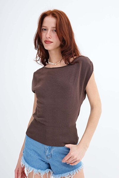 Addax Kayık Yaka Knitwear Blouse A10345