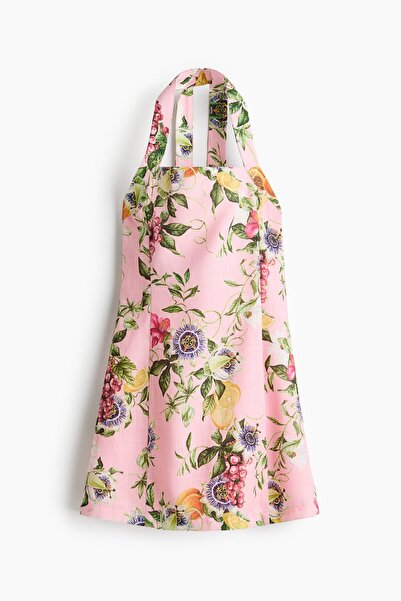 H&M Boyundan Bağlı Mini Elbise