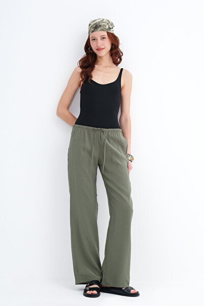 Addax Elastic Waist Modal Trousers Pn18714