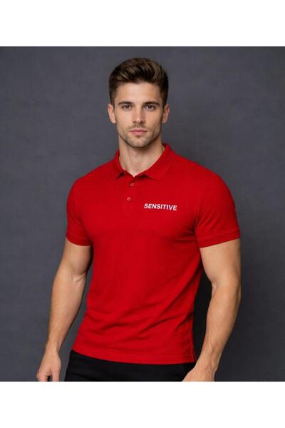 NOFLEN Men's Polo Neck Logo Printed T-Shirt