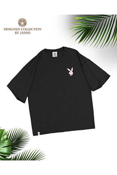 ZAVIXO ΓΥΝΑΙΚΕΙΟ T-shirt Play Boy με στάμπα, Oversize, 100% Βαμβάκι |   Άνετο...