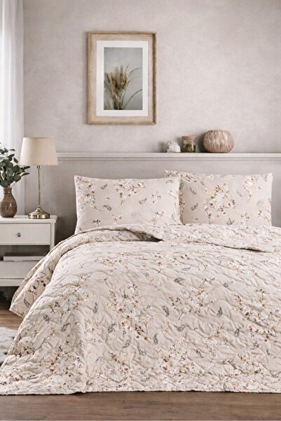Shopyteks Double Bedspread 200X220 Quilted Pique Floral Patterned Soft Bedspr...