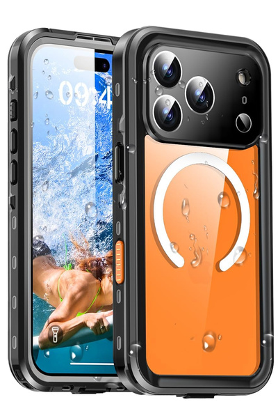 Nezih Case iPhone 17 Pro Max Uyumlu 1-1 Waterproof Su Geçirmez 360 Koruyucu K...