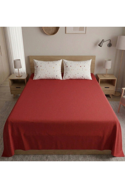 pınarhome collectıon 100% Organic Cotton Fabric Solid Color (Without Elastic)...