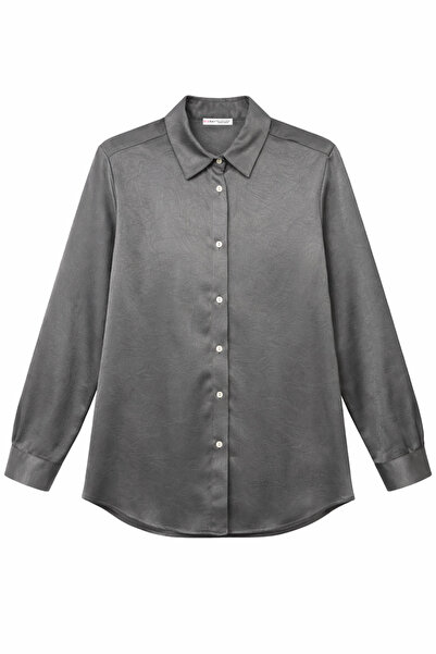 Mixray 4815 Women's Satin Shirt Anthracite