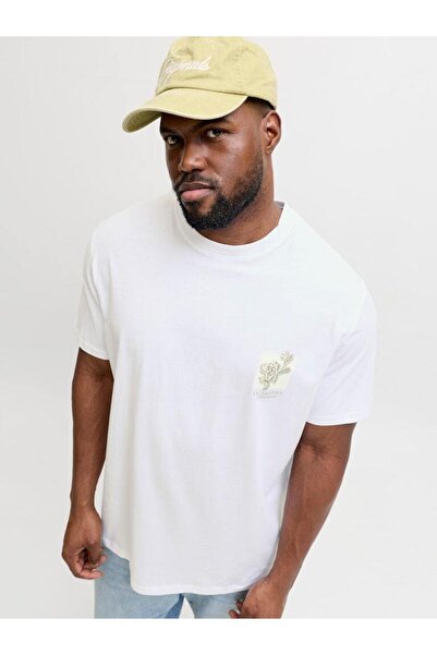 Jack & Jones Jormontauk Tee Ss Crew Neck Fst Pls 12298377 Men's Large Size T-...