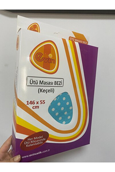Evin Keçeli Ütü Masası Kılıfı Isıya Dayanıklı %100 Pamuk Kumaş 146x55cm