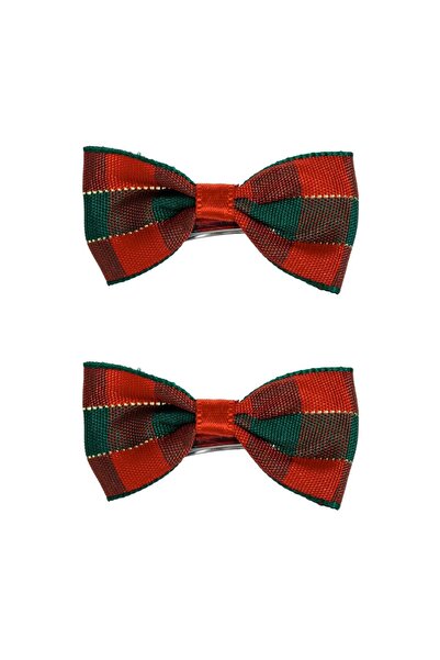 ZanaCasei Κόκκινοι Χριστουγεννιάτικοι Φιόγκοι με Πράσινα Καρό για Σκύλους 4,5...