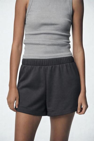 WeShaya Smoked Cotton Three-Thread Elastic Waist Relaxed Fit Soft Textured Sh...