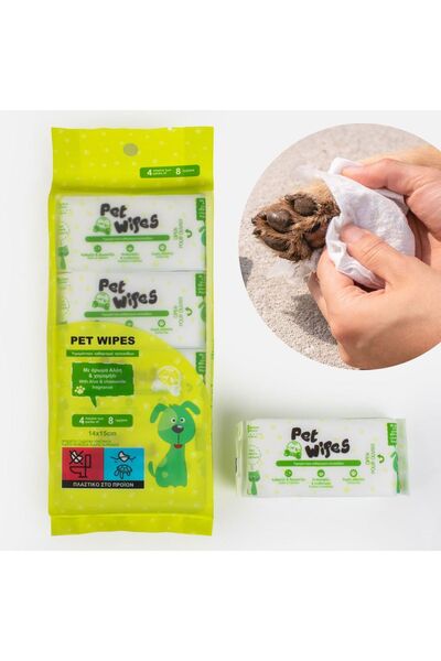 ZanaCasei Șervețele mini pentru animale de companie cu Aloe și Mușețel - 4 bu...