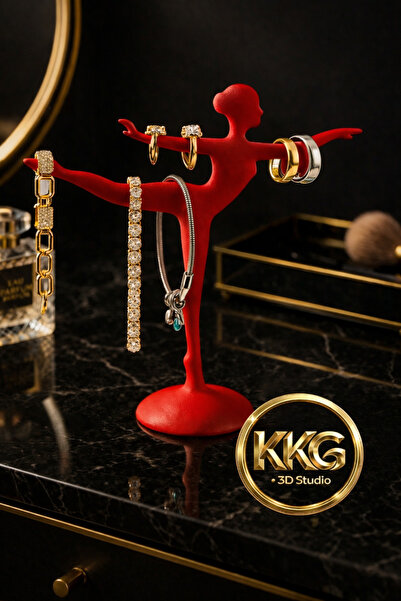 KKG ·3D Studio |   Decorative Design Ballerina Jewelry Stand Organizer Earrin...