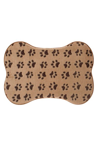 ZanaCasei Covoraș bej pentru câini cu model de lăbuțe 58x42cm