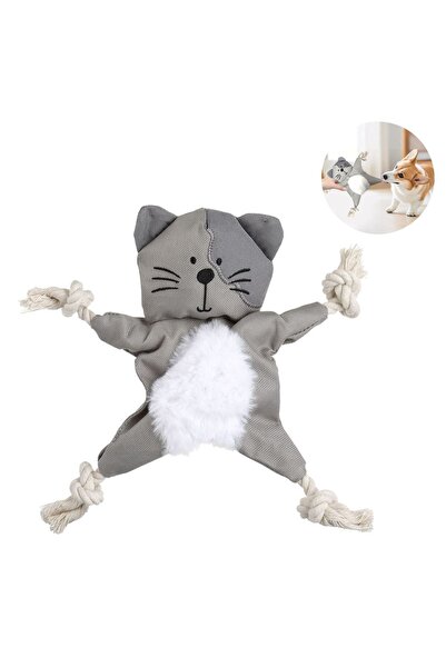 ZanaCasei Gray Cat Toy with String for Dogs 18x24cm
