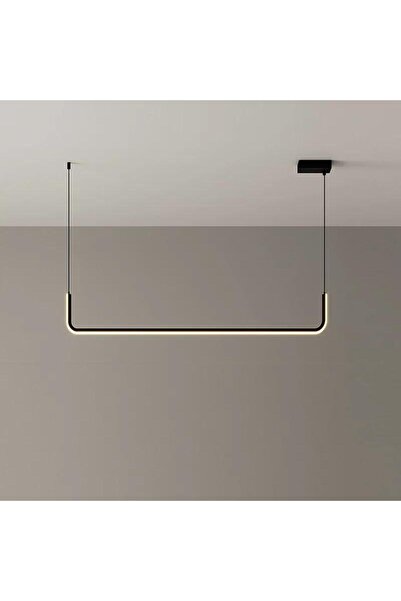 Monolux 100CM U SARKIT LED AVİZE ANTRASİT-RAL7016 SARI IŞIK-3000K