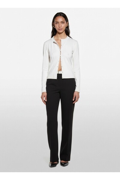 Sisley Women's Viscose Blended Regular Waist Wide Leg Pants 325P4Kvxlf02I-Sis100