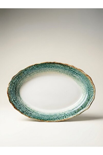 QURA Verde Oval Plate 21 cm - Kayık Plate - Salad Plate - Single Plate - Appe...