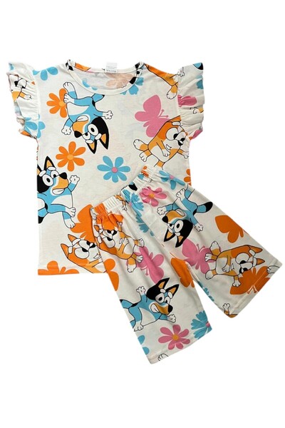 Fil Kids Κοριτσίστικο βαμβακερό καλοκαιρινό σετ πιτζάμες από λεπτό ύφασμα σε ...