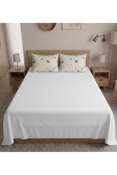 pınarhome collectıon 100% Organic Cotton Fabric Solid Color (Without Elastic)...