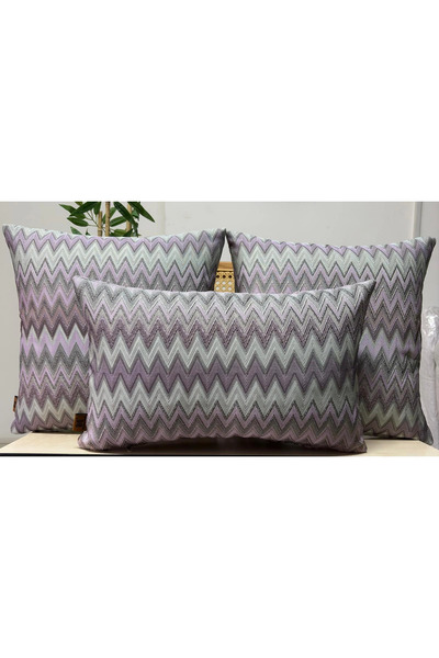 Elanora Home Decorative Cushion Cover, High-Quality Woven Fabric, Set of 3