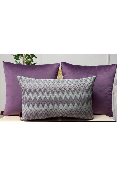 Elanora Home Decorative Cushion Cover, High-Quality Woven Fabric, Set of 3