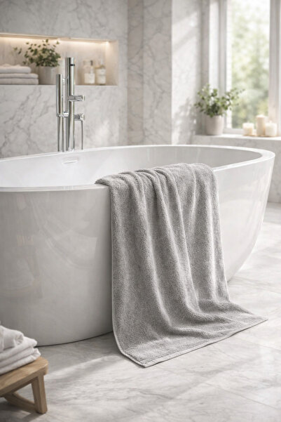 TAYA HOME 100% Cotton Bath Towel 100X180 Luxury Shower Towel in Anthracite Color