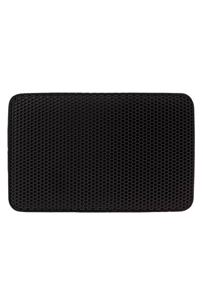 ZanaCasei Χαλάκι Τουαλέτας Γάτας Μαύρο 58x37εκ.