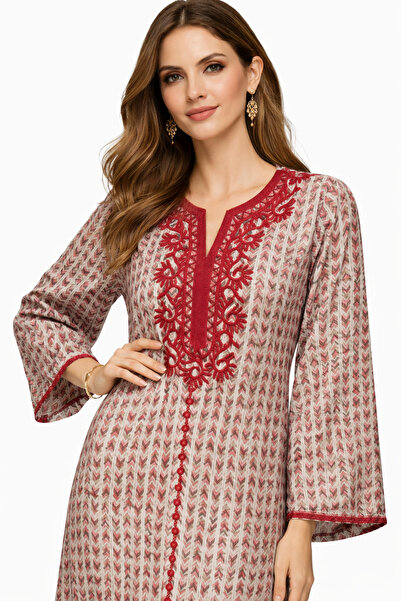 Shiladon Ladies Fancy Georgette Abaya with Geometric Pattern
