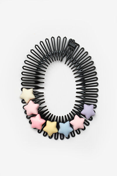 Le Mabelle Banda de păr în zig-zag pentru fete cu figurină stea multicoloră