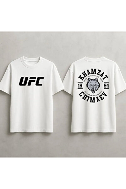 STİL-X Khamzat Chimaev Ufc Baskılı Unisex %100 Pamuklu Oversize T-shirt